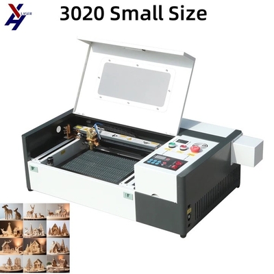 3020 Máy cắt laser Mini CO2 Máy cắt laser 40W 50W Máy khắc