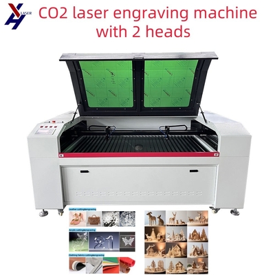Độ chính xác cao 2 đầu CO2 CNC Acrylic PVC cắt laser khắc khắc máy