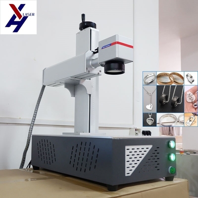Máy đánh dấu laser sợi quang máy tính để khắc sâu kim loại vàng bạc