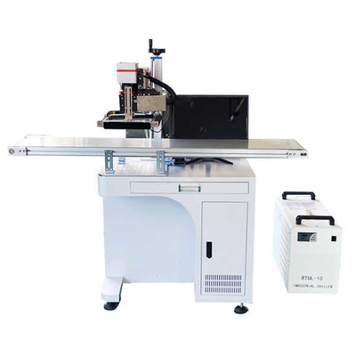 50W CCD Vision Positioning Automatic Fiber Laser Marker On Assembly Production Line Đối với thủy tinh nhựa
