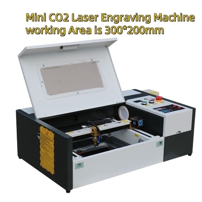 40W 50W 300*200 3020 Máy khắc laser di động nhỏ Máy in laser CO2