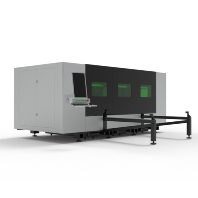 Máy cắt laser sợi kéo bên CNC hoàn toàn tự động cho thép không gỉ, thép carbon, nhôm công suất 6000W để cắt kim loại